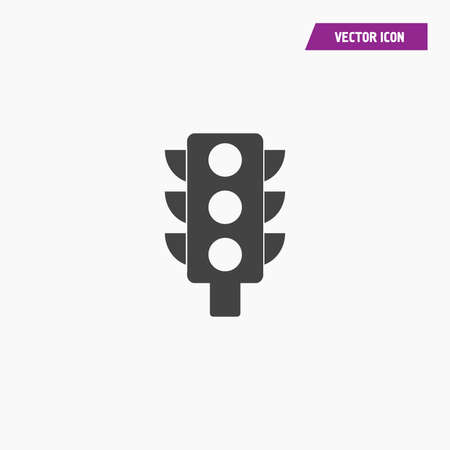 Black traffic light icon vector. Traffic light vector design. sign design. flat style. Vector EPS 10 - Vectorのイラスト素材