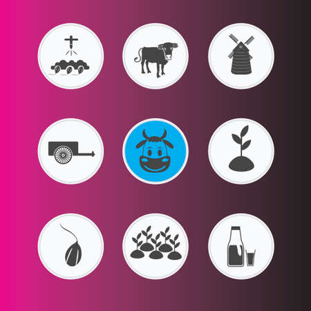 Agriculture Icon Setのイラスト素材