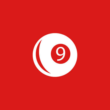 Billiards ball icon illustration isolated vector sign symbol