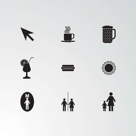 Set of 9 perfect miscellaneous icons. Vector illustration.のイラスト素材