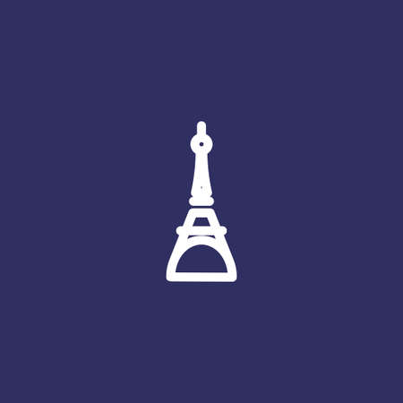 Valentine's day. Romantic design elements isolated. Thin line version. Vector illustration. Eiffel iconのイラスト素材