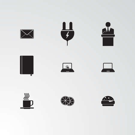 Set of 9 perfect miscellaneous icons. Vector illustration.のイラスト素材