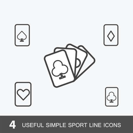 4 useful simple sport icons. Includeのイラスト素材