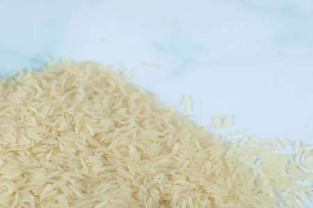 Dry and fresh asian rice stock on the bottom side of the marbleの写真素材