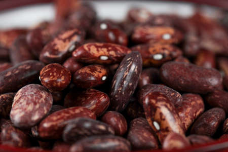 Red beans with yellow patternsの写真素材