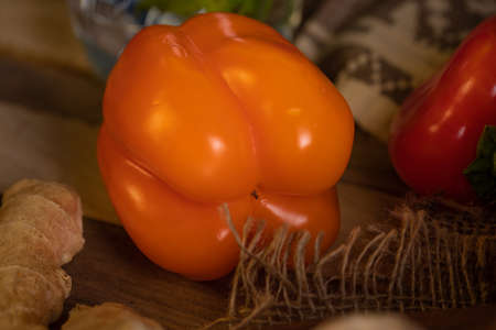 A single yellow bell pepper