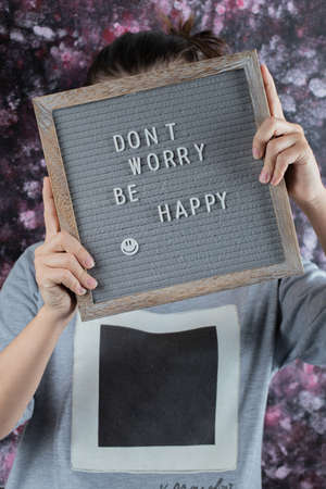 Decorative board with inspirational and motivational quote