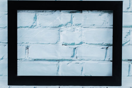 Metallic frame isolated on matte backgroundの写真素材