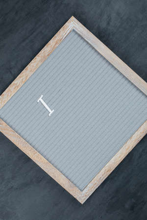 I phrase embedded on grey backgroundの写真素材