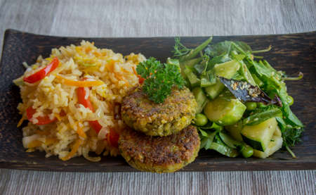 Vegetarian Food healthy deliciousの写真素材