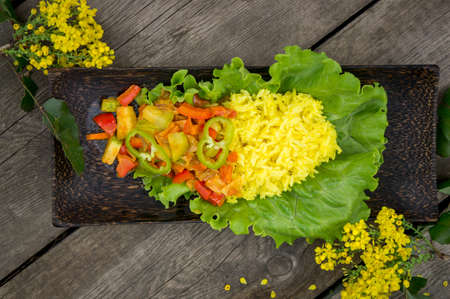 Vegetarian Food healthy deliciousの写真素材