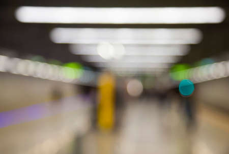 Blurry subway stationの写真素材