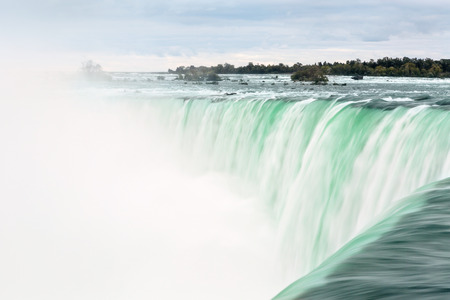 Slow exposure Close up of the rushing Niagara Falls 