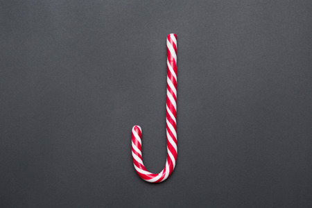 Red White Striped Candy Caneの写真素材