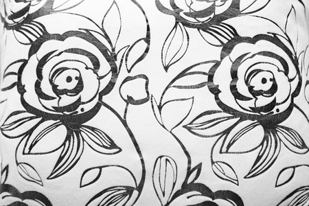 Beautiful Monochromatic Floral Pattern Designの写真素材