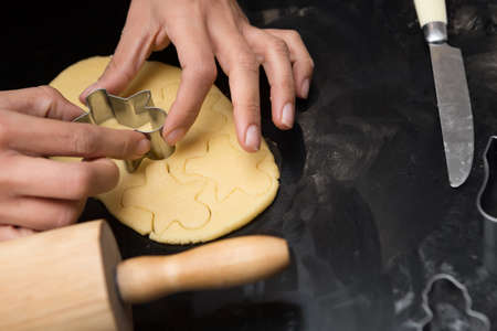 One Gingerbread Man Cookie Dough Cutout