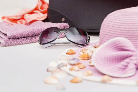 Sunglasses and Clothes Prepared for A Summer Vacationの写真素材