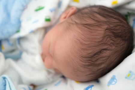 Adorable Little Infant Boy Sleeping Peacefully