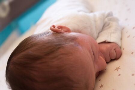Adorable Little Infant Boy Sleeping Peacefully