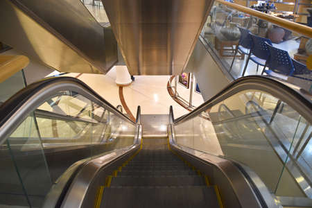 Bangkok, Thailand 08.23.2019: Escalator in the beautiful, modern and extraordinary Bangkok Art and...