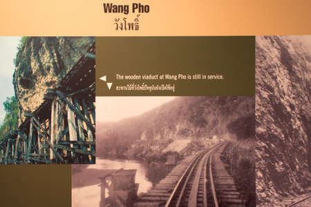 Kanchanaburi, Thailand 12.28.2019: Interior of ThailandâBurma Railway Centre, it is a museum and research centre about the history of the ThailandâBurma Railwayのeditorial素材