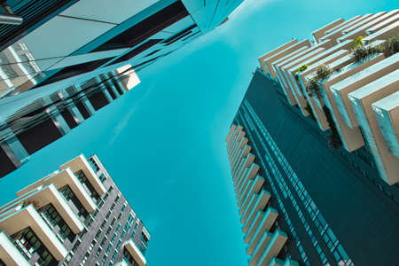 Milan, Italy, 06.29.2020: Futuristic, luxury apartments and offices within the new Milanese pole of...