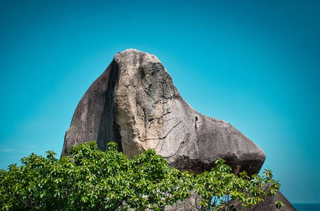 Similan Islands, Khaolak, Phang-Nga, Thailand April 18, 2021 Stunning, scenic view with turquoise blue water of the Andaman sea at Similan Islandsの写真素材
