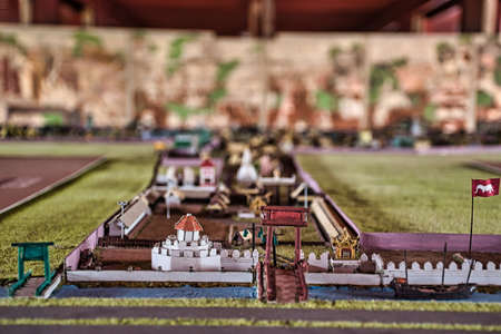 Bangkok, Thailand 04.04.2021 Ancient Siam or Ancient City or Mueang Boran is the world's largest outdoor museum park featuring 116 famous monuments and architectural attractionsのeditorial素材