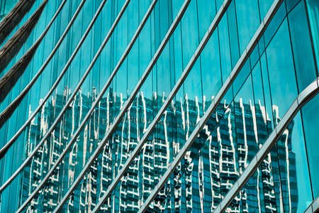 Abstract minimal style reflecting architecture in Bangkok