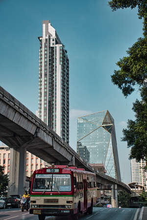 Bangkok, Thailand 12.03.2021 Spring Tower Phayathai luxury office buildingのeditorial素材