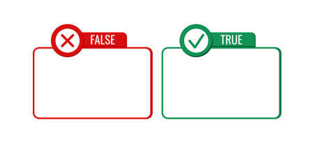 False and true check list vector set.のイラスト素材