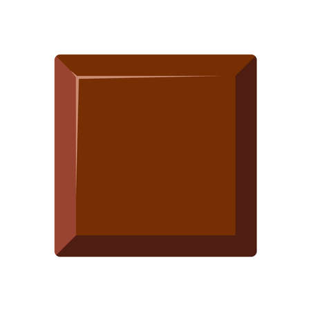 Chocolate bar piece square chunk vector icon.のイラスト素材
