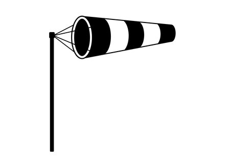 Windsock wind speed black simple vector illustration.のイラスト素材