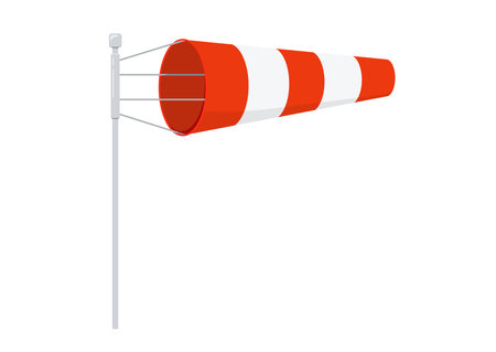 Windsock signal wind speed flag vector illustration.のイラスト素材