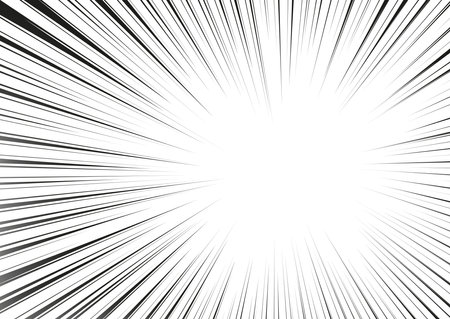 Manga radial speed lines for comic effect.のイラスト素材
