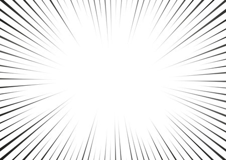 Manga radial speed lines for comic effect.のイラスト素材