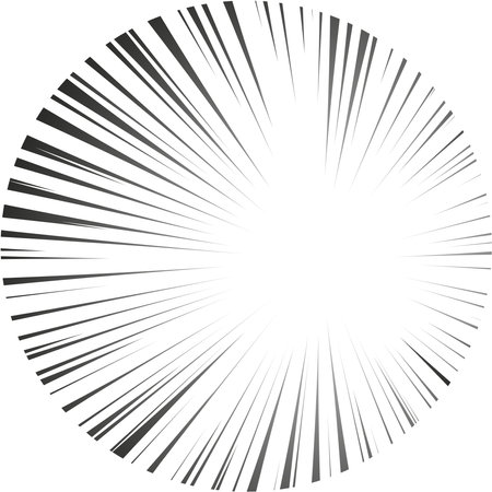 Manga radial action speed lines for comic effect.のイラスト素材