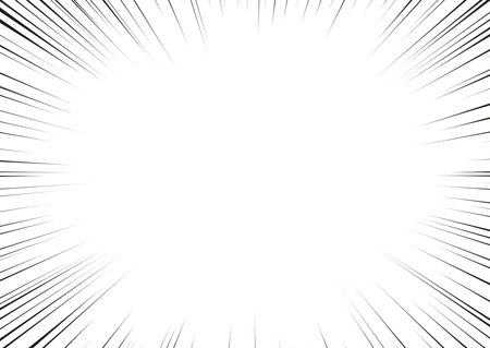 Manga radial speed lines for comic effect.のイラスト素材