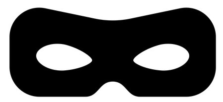 Mask superhero carnival or opera actor vector icon.のイラスト素材