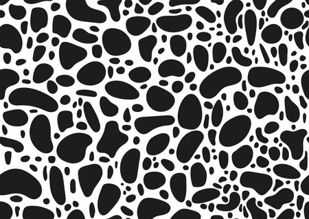 Dalmatian seamless pattern or animal print with skin spot texture.のイラスト素材