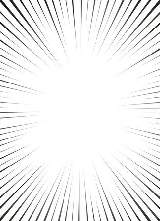 Manga radial speed lines for comic effect illustrationのイラスト素材