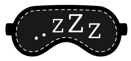 Zzz sleep snore text on eye mask vector icon.のイラスト素材