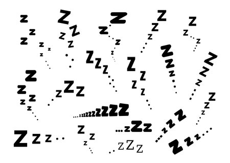Zzz sleep snore text vector icon set.のイラスト素材