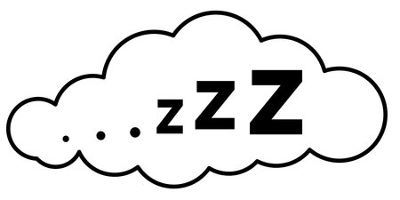 Zzz sleep snore text vector icon in cloud balloon.のイラスト素材