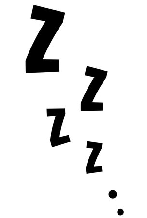 Zzz sleep snore text vector simple icon.のイラスト素材