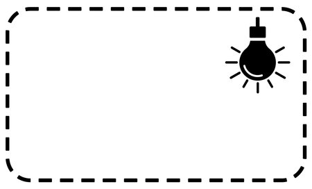 Light bulb black badge with space for text vector icon.のイラスト素材