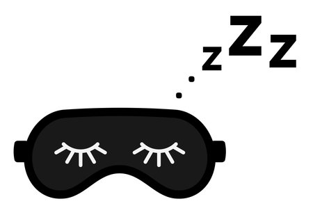 Zzz sleep snore with eye mask vector icon.のイラスト素材