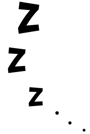 Zzz sleep snore text vector icon isolated on white background.のイラスト素材