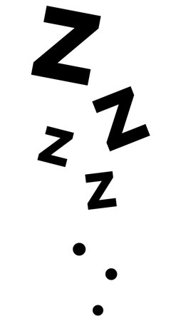 Zzz sleep snore text vector icon isolated on white background.のイラスト素材