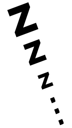 Zzz sleep snore text vector icon isolated on white background.のイラスト素材